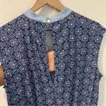 Cabana Life West Indies Fringe Romper Blue White Geometric Printed Jumpsuit L Size L Photo 8