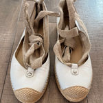 Stuart Weitzman  Espadrille‎ Flats Wrap Up Tie Shoes Size 8.5M Vacation Beach Photo 0