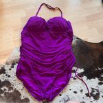 Spanx  Ruched Slimming Shapewear One Piece Swimsuit in‎ Purple Size 14 Photo 1