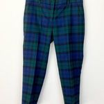 J.Crew Blue & Green Plaid Wool Blend Pants, 8 Photo 0