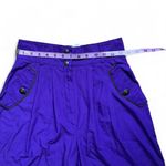 Flamingo Vintage Purple High Waisted Shorts With Decorative Buttons Photo 1