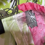 Talbots Pink Poppy Floral Green Grass Butterflies Pleated Skirt Size 8 Photo 3