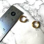 Liz Claiborne  gold tone small hoop earrings Photo 5