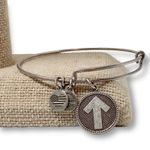ALEX AND ANI  Stand Up To Cancer Silver Charm Bangle Photo 1