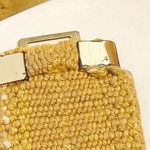 Vintage GARAY Gold Metal Fish Scale Expandable Belt Floral Buckle Stretchy Photo 2