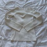 Womens Size Large Sweater Blouse Long Sleeve Officechic Corpcore City Coquette White Photo 2