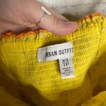 Urban Outfitters Betti Print Linen Blend Floral Romper Shorts Yellow Size XS Photo 5