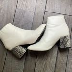 Nasty Gal White Snakeskin Booties Photo 0