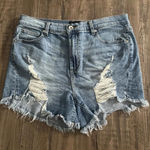 Kendall + Kylie Women’s Size 11 Ripped Shorts High Rise Blue Photo 0