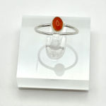Carnelian Sterling Silver Dainty Ring Size 8.75 Photo 0