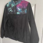 FILA Fleece Jacket Black Galaxy Print Top Coat Small WS2 Photo 1