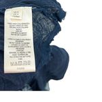 Free People  Embroidered Peasant Top Blouse Long Sleeve Blue Size Medium Photo 8