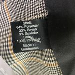 Lane Bryant Double Breasted Houndstooth Plaid Blazer Shoulder Pads 16 Grey #4103 Photo 5