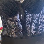 Windsor Black velvet mesh corset bodysuit. Super sexy and flattering. Photo 1