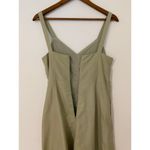 Club Monaco  4 Midi Length Wide Leg Green Jumpsuit Pistachio EUC Linen Cotton Photo 12