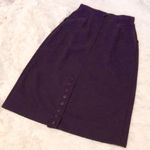 Dark Purple Vintage Wool Skirt Size 4 Photo 3