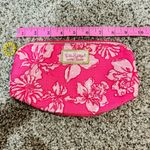 Estée Lauder NWOT Lilly Pulitzer For Estee Lauder "Frosty Floral" Pink Cosmetic Bag Gold Photo 6