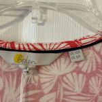 Boden Red and White Leaf Print Long Sleeve Dress size 6R brand new with tag Photo 3