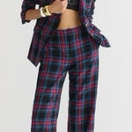 J.Crew Sydney Stewart Tartan Wool Blend Wide Leg Preppy Pants Photo 0