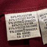 Talbots Burgundy Classic Stretch Side Zip Flat Front Ankle Pants Sz 14P Photo 4