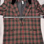 Sag Harbor Vintage Women's Plaid Wool Blend Velvet Collar Blazer Jacket Size 18 Photo 6
