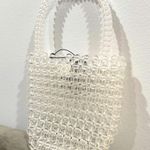 Clear Beaded Handbag White Photo 4