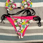 Mola Mola Coco Coconut Watermelon Banana Swimsuit Bikini Set L NWT Fruit Pink Size L Photo 7
