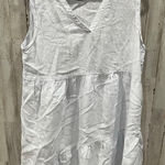 Lucky Brand Blue Stripe 100% Linen Tiered Shift Dress Womens Size Medium Photo 0