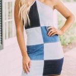 Blue Blush  denim patchwork dress   Photo 0