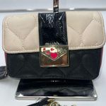 Betsey Johnson  Heart Quilted Love Letter Cross Body Bag Clutch Purse Double Zipp Photo 0