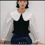 ZARA NWT PUFF SLEEVE TOP Poplin Feminine Grandma core Size medium Photo 0