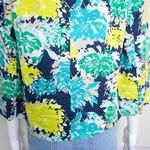 kim rogers Kim Rogers linen hawaii floral print blazer jacket, women's size Petite Small Photo 10