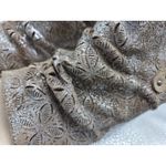 Naughty Monkey  Nyxx Metallic Perforated Leather 6 Slingback Sandal Block Heels Photo 1