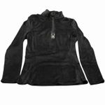 Spyder Women's Shimmer Bug Half Zip Velour Fleece Pullover Size Medium Black Photo 2