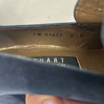 Stuart Weitzman Vintage Navy Blue Suede Loafer Chunky Block Heel Y2K Womens Sz 6 Photo 4