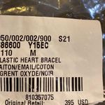 Saint Laurent Elastic Heart bracelet in Metal Enamel and Cotton Photo 6