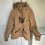 Free People NWT FP Movement  All Prepped Ski Jacket Coat in Almond Brown / Tan Photo 3