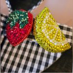 Betsey Johnson  Black Gingham Fruit Sandals size 5.5 NEW NO TAGS / NO BOX Photo 10