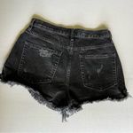 Free People We the Free Lasso High Waist Cutoff Denim Shorts size 28 washed black Photo 5