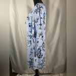 White House | Black Market  Carolina Blue Floral Dress Women’s Balloon Sleeve Sz M Photo 4