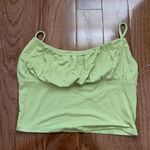 PacSun NWT pac cares cropped ruched green spaghetti strapped tank top Photo 1