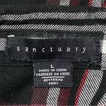 Sanctuary Plaid Boyfriend Button Shirt Large Grunge Western Cowgirl Style Photo 3