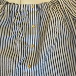 Michael Kors White Black Striped Off Shoulders 3/4 Sleeve Blouse Size Medium Photo 3