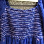 In Bloom EMMIE EMBROIDERED MAXI DRESS Blue Pink Large Cottagecore boho FP Photo 4