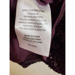 Nina Leonard Velvet Sequin Sheath Dress Burgundy Purple Size L Party Holiday Stretch Date‎ Photo 6