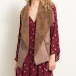Hem & Thread  Faux Suede/Sherpa Open Front Vest Photo 5