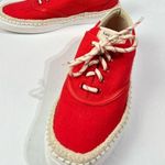 Kate Spade  NY Red Boat Party Canvas Espadrille Sneakers Size 7 Photo 0
