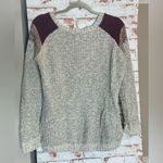 Absolutely  Heathered Gray and Plum Sweater Photo 1