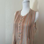 Faherty  Isha‎ 100% Organic Cotton Button Down Pocket Muslin Shirt Dress L Photo 2