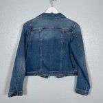 Kancan Women S Blue Denim Cropped Jean Jacket Stretch Western Boho Cowgirlcore Photo 4